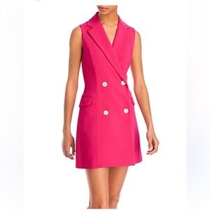 Black Halo RIO BLAZER MINI DRESS IN PINK Sz 8